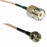 USA-CA RG188 SO239 UHF Female to F MALE Coaxial RF Pigtail Cable