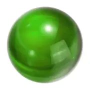 25mm/1" Crystal Sphere Ball Glass Solid Ball for Decoration, Green