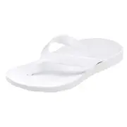 ARCHLINE Flip Flops Orthotic Thongs Arch Support Shoes Footwear - White/White - EUR 45