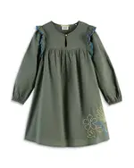 Scotch & Soda Girls' Seersucker Embroidered Dress - Little Kid, Big Kid