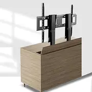 LCD TV Frame Floor Stand - Tv Lift Mechanism with Remote, for 55" - 120" TVs Up to 130kg/286lb, Adjustable TV Mount Bracket, Dual Motor Lift Stroke 150cm/59.0inch Tv Motorized Lift