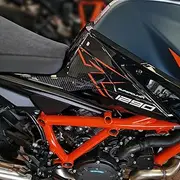Resin Bike Motorcycle Sticker Compatible with KTM 1290 Super Duke R 2022-2023. Protection Motorcycle Side Guard Tank Protector from Bumps and Scratches. Sticker Set 3D Resin Adhesive Stickers