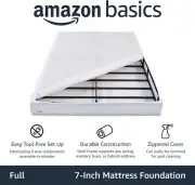 amazon basic 7 inch Full box spring cover