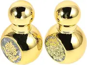 DECORNIJIA 2pcs Refillable Roller Bottles 15ml Essential Oil Vials Mini Travel Aromatherapy Roller Ball Bottles