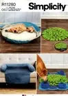 Simplicity R11280 Pet Beds Chair Covers Play Mats Sewing Pattern Uncut