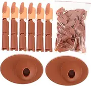 Baluue Practical Manicure Prosthetic Hand Authentic Fake Finger Set for Nail Technicians Kit