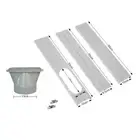 3Pcs 13cm Portable Air Conditioner Window Slide Kit Plate Adjustable with Screws