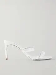 [René Caovilla] René Caovilla - Crystal-embellished Satin Sandals - White - IT42 IT 42 White
