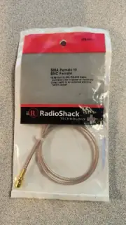 RADIOSHACK SMA FEMALE TO BNC FEMALE CABLE P/N: 278-0011