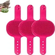 Silicone Grooming Strap Pad for Cats, Cat Self Groomer, Adjustable Cat Self Groomer for Indoor Cats, Silicone Grooming Strap for Cates & Dogs, Climbing Frames Table (Red)