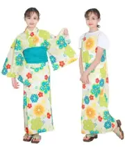 (Kyoume) Girls' Yukata Set One Piece 2way Size:10 ACT Made in Japan