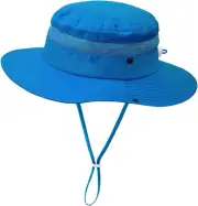 Outdoor Kids Sun Hat for Boys Girls Wide Brim Mesh Bucket Hat UPF 50+ Sun Protec