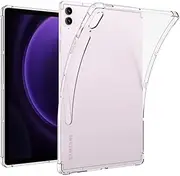 Case for Samsung Galaxy Tab S9 FE Plus/S9 FE+ 12.4 inches, Electro-weideworld Ultra Thin Shockproof Soft TPU Protective Case Cover, Clear