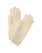sofiacashmere Honeycomb Cashmere Gloves