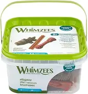Whimzee's Alligator/Brushzees/Stix Variety Value Box Dog Dental Treats Small 56 Chews
