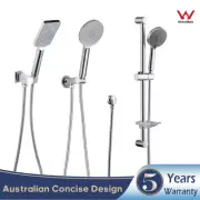 Decaura Hand held shower head set on Sliding rail+Brass Wall elbow+shower hose