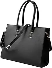 [WRITWAA] Tote Bag with Pockets Pu Briefcase Fashion Handbag Compartments for Tote Bag Overnight