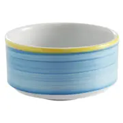 G.E.T. PA1601905124 Corona Calypso Blue Porcelain 11 oz. 4"dia. Soup Cup - 2 Doz