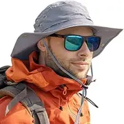 [TOP-EX] XL/XXL Mens Sun Hat Wide Brim UPF 50+ & Waterproof, Large Outdoor Summer Hats for Walking Trekking Fishing Camping Hiking Sailing, Folding Adjustable Breathable 56-66CM