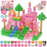 Magnetic Blocks - 100PCS Magnetic Building Block Cubes, Magnet Blocks Transpa...