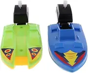 Dolity 2X Summer Water Game Tub Pool Playset Wind up Water Speed Boat Toy Kids Gift