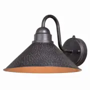 VAXCEL Outland 1-Light Dusk To Dawn Black Gold Farmhouse Barn Dome Outdoor Wall