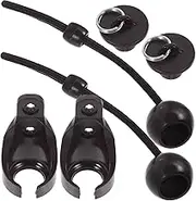 NUOBESTY 1Set Bungee Cord Curtain Bracket Set Durable Windproof Tie Down for Roller Blinds and Shades for Exterior Sun Shade Applications