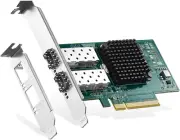 2 Port 10G SFP+ Pcie Network Adapter, Intel X520 82599 LAN Controller, 10G/1G/10