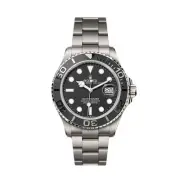 Rolex Yacht-Master Watch 42MM Black Index Hour Markers Dial Titanium