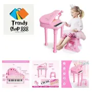 Piano Keyboard Toys for Girls: 31 Keys Kids Piano Toys with Microphone and St...