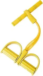Pedal Exerciser Multi-Function Tension Rope Bands for Fitness Exercises Elastics Tape Home Resistance Bands 4 Tube Elastic Pedal Ankle Puller Foot Pedal Exerciser (Size : Yellow)