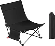 Amagogo Folding Camping Chair Beach Chair Oxford Cloth Lightweight Portable Folded Chair Outdoor Moon Chair for Picnic Yard Hiking