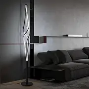 70 Inch Spiral Floor Lamp Dimmable Modern Floor Lamps 34W Contemporary Floor Lamp Standing Light Corner Light 3 Colour Temperature Timer Black Floor Lamp for Living Room Bedroom Office