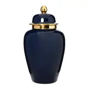 [Florabelle Living] Serena Navy Blue Porcelain Ginger Jar With Lid