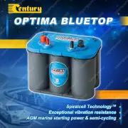 Century Bluetop Optima Battery - 12 Volts 800CCA 100RC 50Ah Warranty 36M