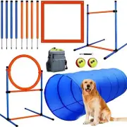 Dog Agility Training Equipment, 60-Piece Dog Obstacle Course Training Starter...