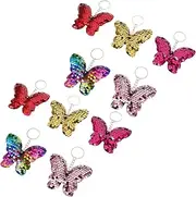 [PACKOVE] Sparkling Sequin Butterfly Keychains 10pcs Aesthetic Keychains for Girls Wallet Charms Reflective Design