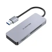 USB A Card Reader, 3-in-1 USB 3.0 to CF/SD/Micro SD Card Adapter, Read for SD...