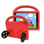Wheel iPad Case For iPad 7/8/9 Air 3 Pro 10.5 inch Shockproof Stand Cover With Handle Stand-Red