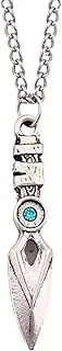 retsamradassaT Game Valorant Jett Blade Storm Dagger Pendant Charm Necklace, Standard, Standard, Zinc, Jade