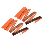 2Pcs 5.9ft PU Racket Overgrip Grip Tape Non-Slip with Damping Ridges, Orange
