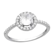 Silver Solitaire Ring for Wedding & Engagement