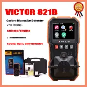 VICTOR 821B Carbon Monoxide Monitor High-Quality Gas Sensors Sound Light