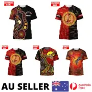 Aboriginal Indigenous Shirt Torres Strait Island Didgeridoo Kangaroo - AU Stock