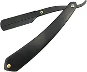 ELAYARD Wooden Handle Straight Razor Stand for Manual Razors Chic Black Shaving Accessory for Men Vintage Style Razor Holder Without Blades Safe and Durable Design