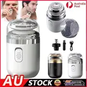 2-in-1 Portable Mini Capsule Shaver, Washable Electric Beard Razor for Men