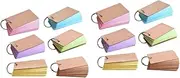 SEWACC 2sets DIY Study Cards Ruled Paper Notes Pads Paper Binder Ring Cards Student Stationery 6pcs*2