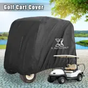 2 Passenger Golf Cart Covers 400D Sunproof Golf Cart Protective Cover Black
