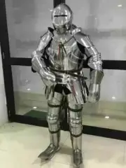 Antique Suit Of Armor Crusader Combat Knight Gothic Full Body Armour