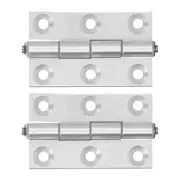 2Pcs Flat Hinge Folding Aluminum Profile Resin Bushing Axes Square Door Hard HAN